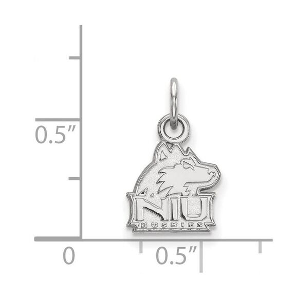 10k White Gold Northern Illinois U. XS (Tiny) Charm or Pendant - Picture 2 of 3